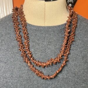 Elegant Brown Floral Necklace